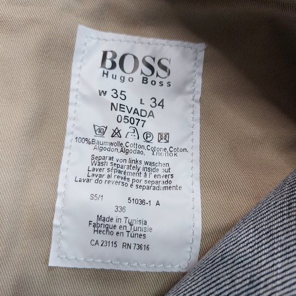 Hugo Boss Black Label Men's Nevada Blue Denim Boot Cut Jeans W35 / L34 - Picture 8 of 8